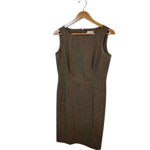 Tahari Arthur S. Levine Women's Brown Sheath Dress Size 6 Knee Length